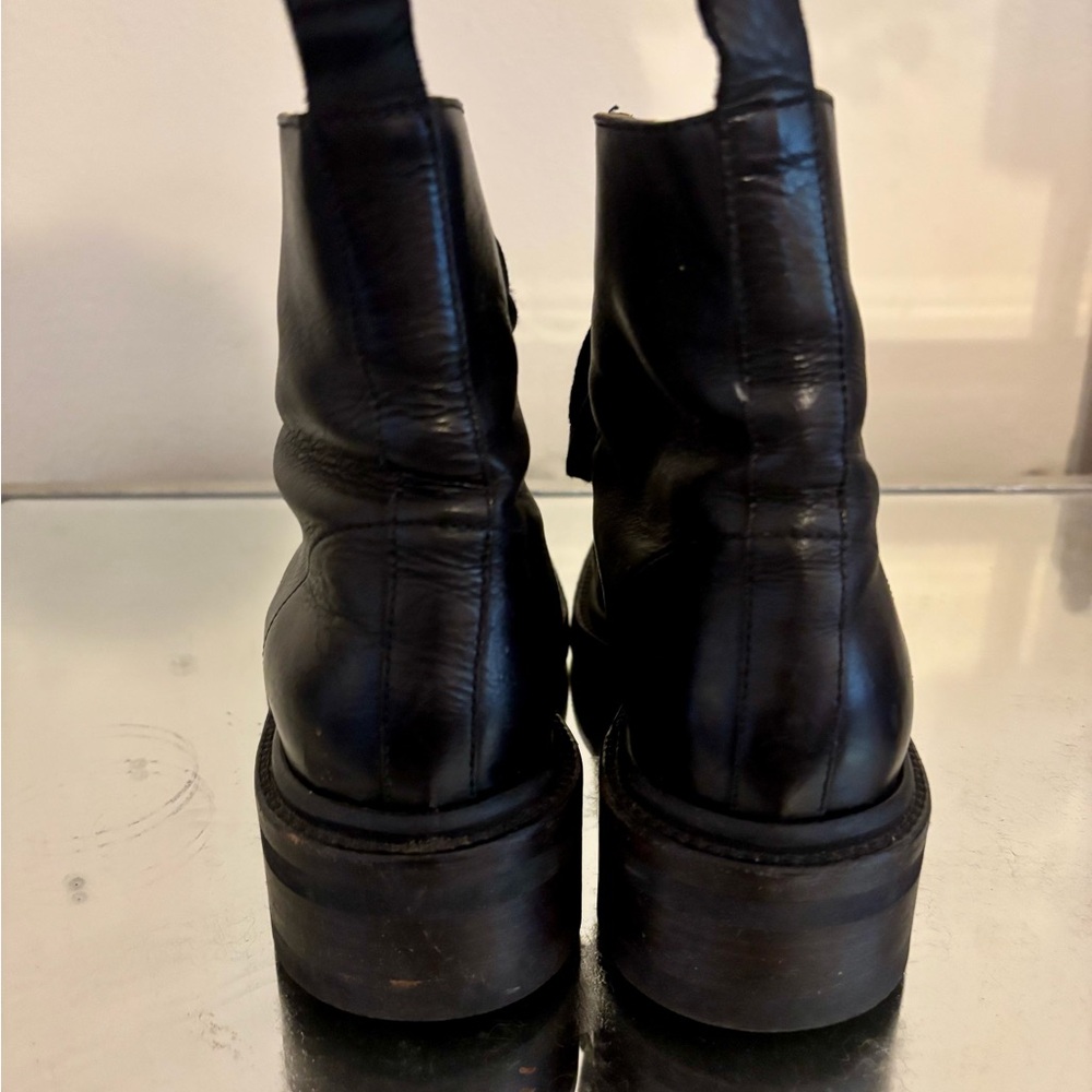 Women’s Frye Alice Black Leather Combat Boots - Picture 8 of 14